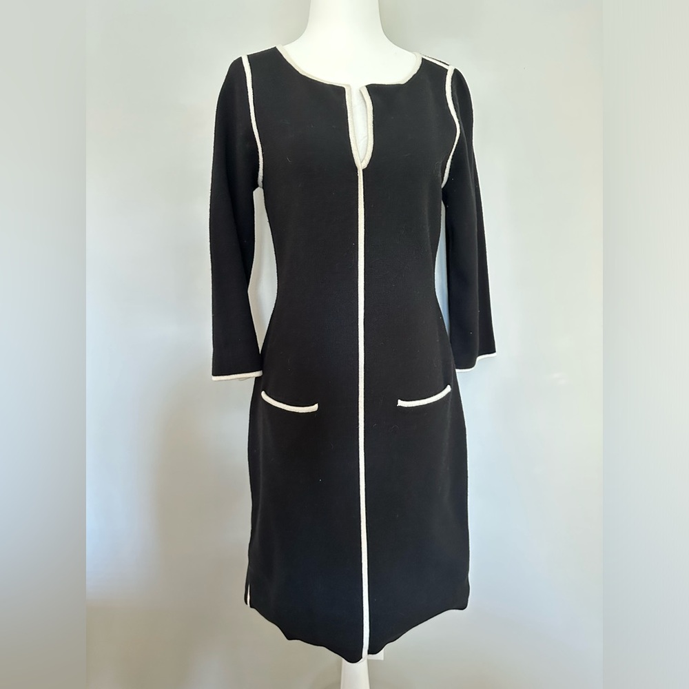 EUC Anne Taylor black and white dress